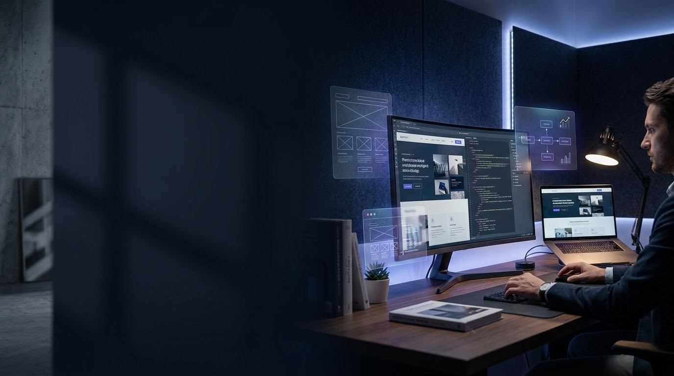Professional digital agency workspace